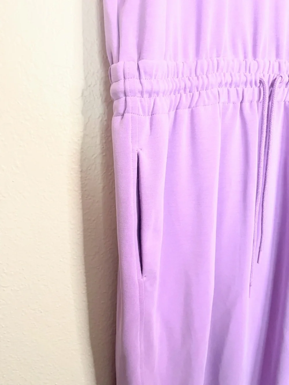Athleta Seasoft Midi Dress L Purple Athleisure Minimal - Picture 3 of 9